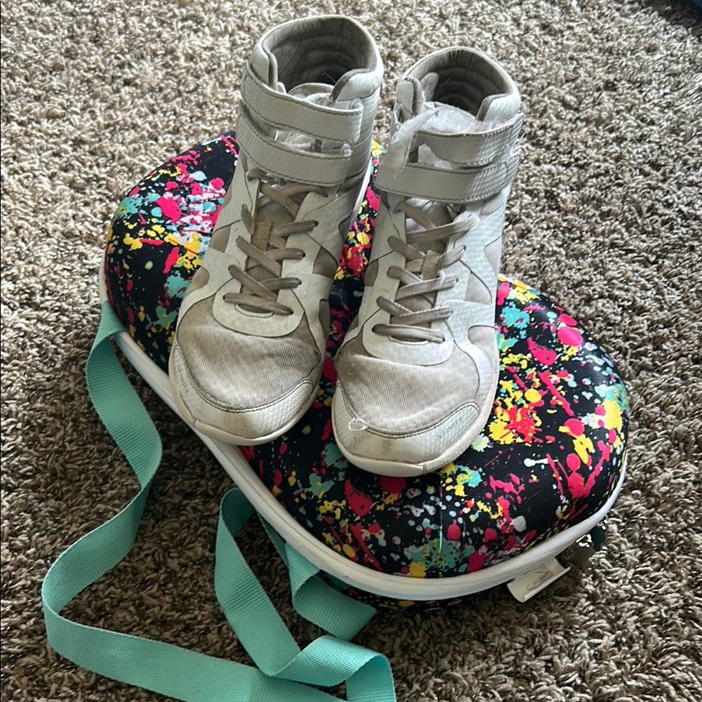 NFINITY Beast Midtop Cheer Shoes and Case - Well loved
